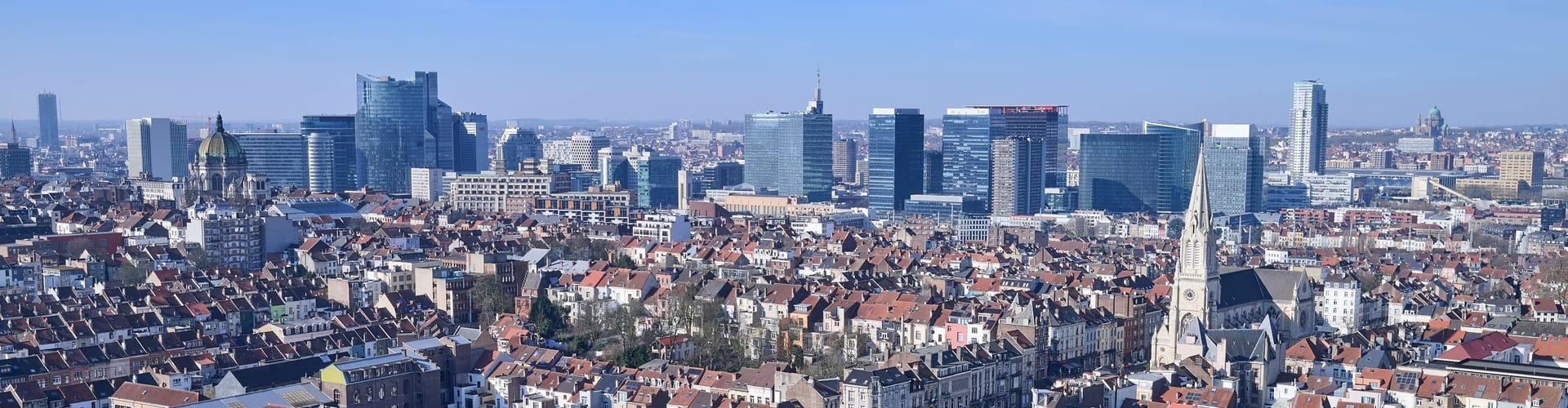 View of the city of Brussels, in Belgium