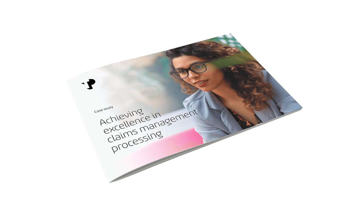 Achieving excellence in claims management processing case study mockup cover