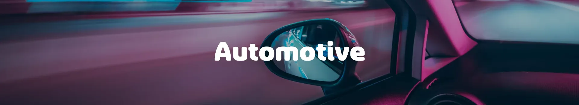 Car interior view from the passenger seat, highlighting the side mirror reflecting a brightly lit road. Large white text in the center reads 'Automotive'. Car interior view from the passenger seat, highlighting the side mirror reflecting a brightly lit road. Large white text in the center reads 'Automotive'.