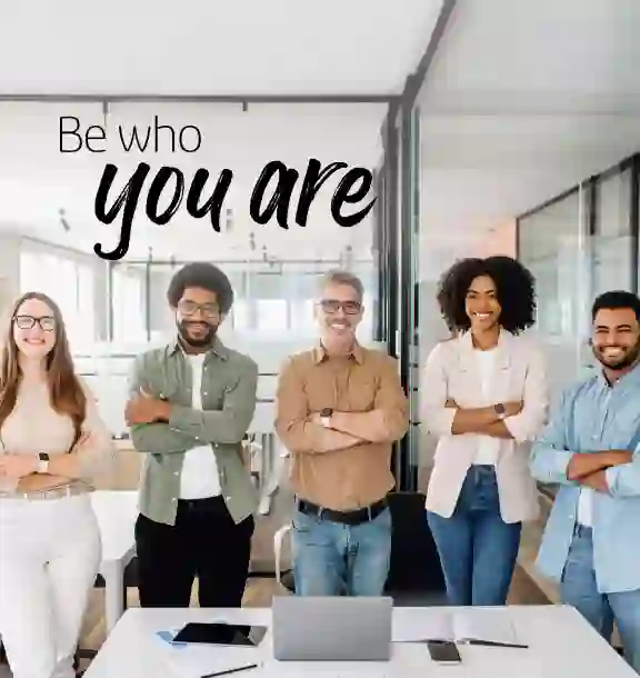 Diverse team members in a company