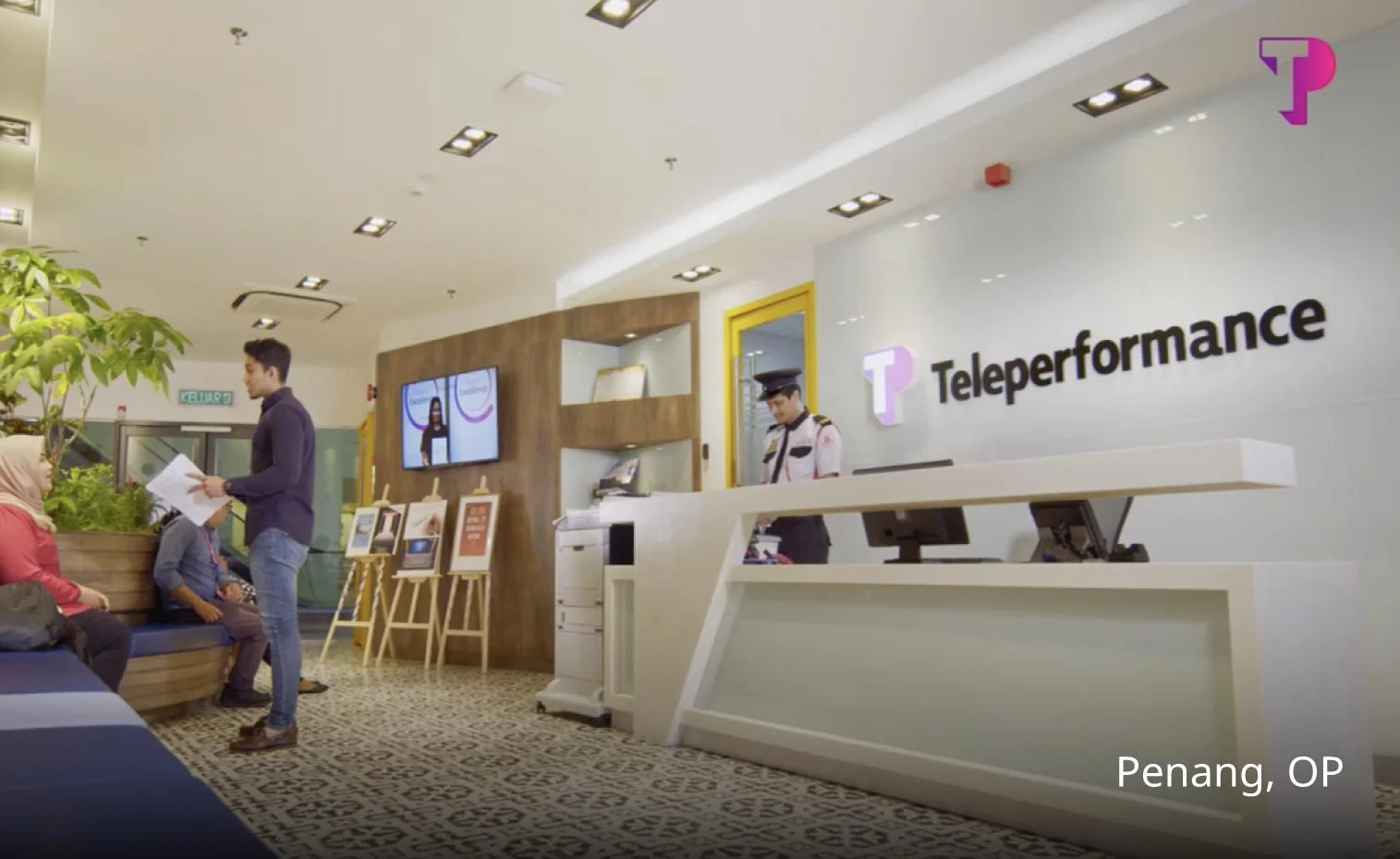 Reception desk at TP’s Penang, OP