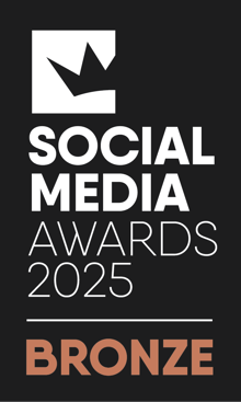 2025 Social Media Awards bronze badge.