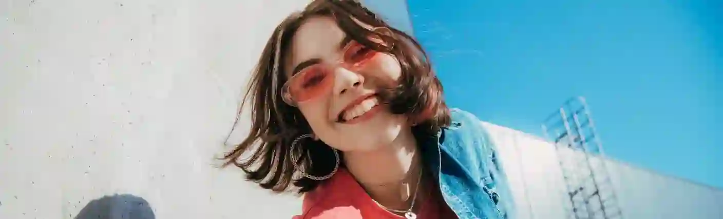Smiley girl on a sunny day