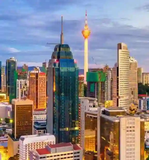 View of the modern city of Kuala Lumpur, in Malaysia