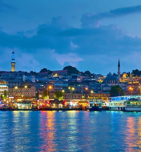 Panoramic view of a Turkish city
