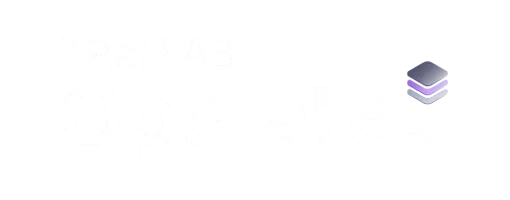 TP.ai FAB Operate white logo.