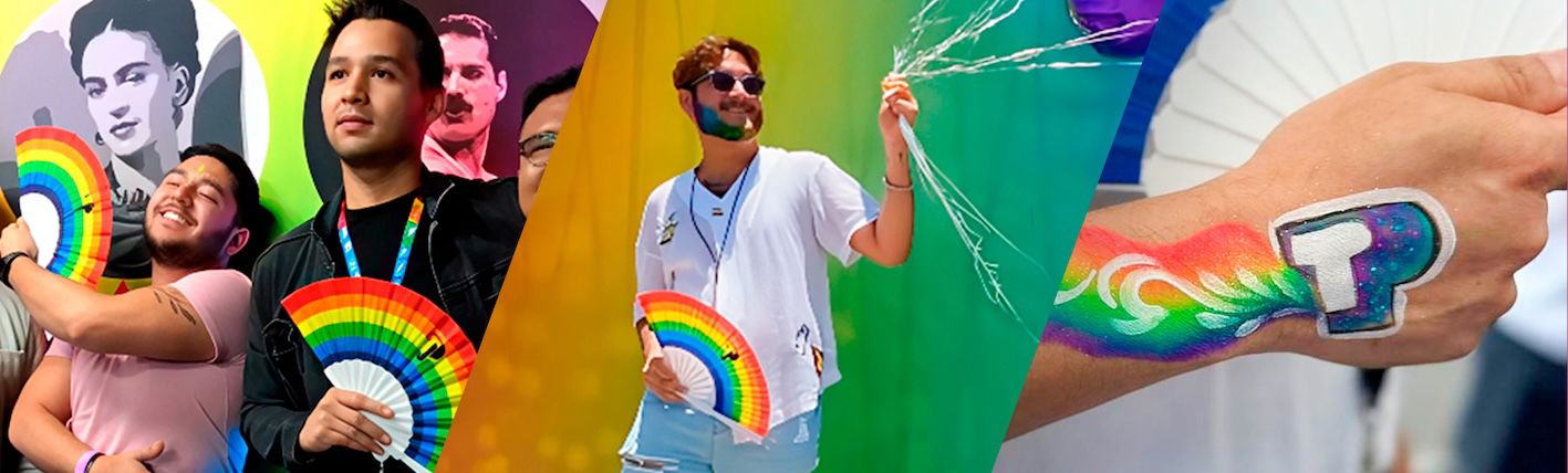 Personas colaboradoras de TP México mostrando apoyo a la diversidad y la inclusión durante el mes del orgullo