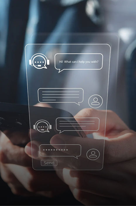 AI-driven chatbot illustrating TP’s agentic automation capabilities.
