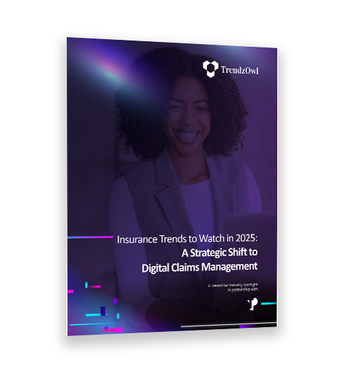 2025 Insurance trends to watch white paper mockup. 