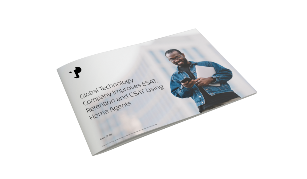 Afro-descendant man using his phone and holding a laptop, Illustrating a case study on boosting ESAT, retention, and CSAT.