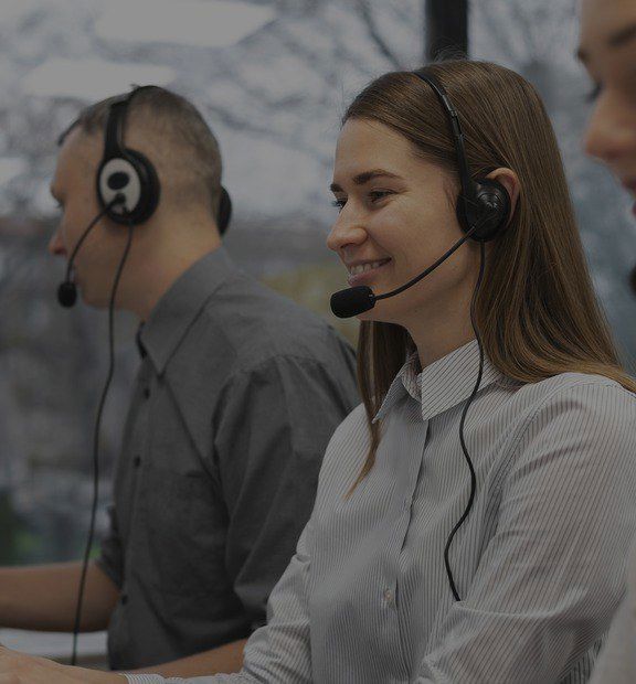 Kundserviceteam med headset