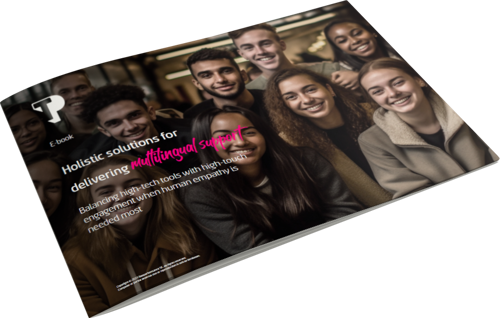 A white paper mockup depicting young team members A white paper mockup depicting young team members