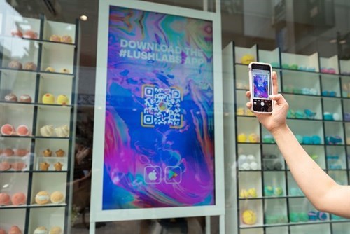 Cell phone scanning a QR Code