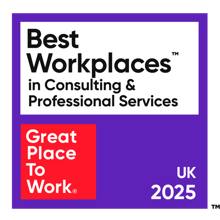 Best Workplaces in Consulting Consulting & Professional Services™ Award Badge 2025 for TP in UK