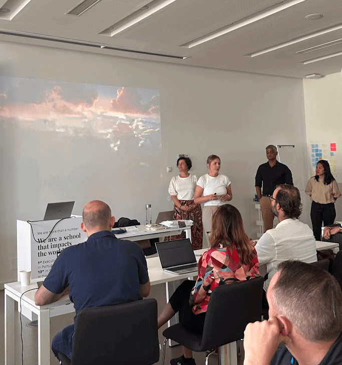 TP employees during a presentation