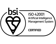 ISO 42001 Certified badge.