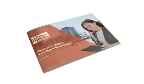 A white paper mockup depicting an Asian woman browsing her tablet on the street