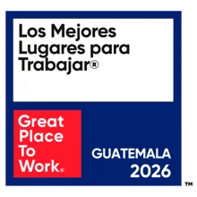 Great Place to Work Guatemala certification badge.