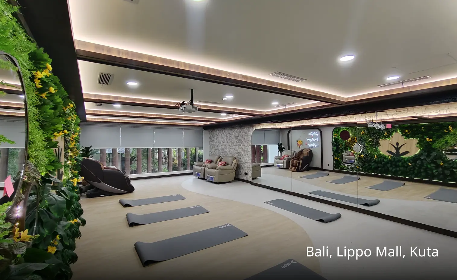 Cozy communal living area at Bali, Lippo Mall, Kuta, Indonesia.