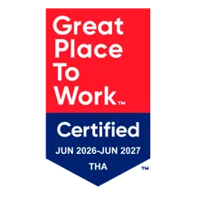 Great Place To Work® 2026-2027 certification badge for TP in Thailand.