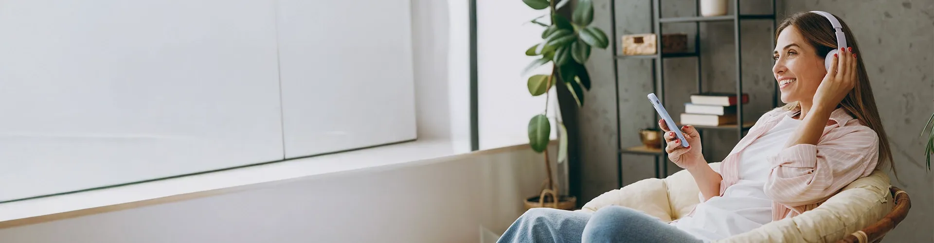 Woman listening to something in the phone.