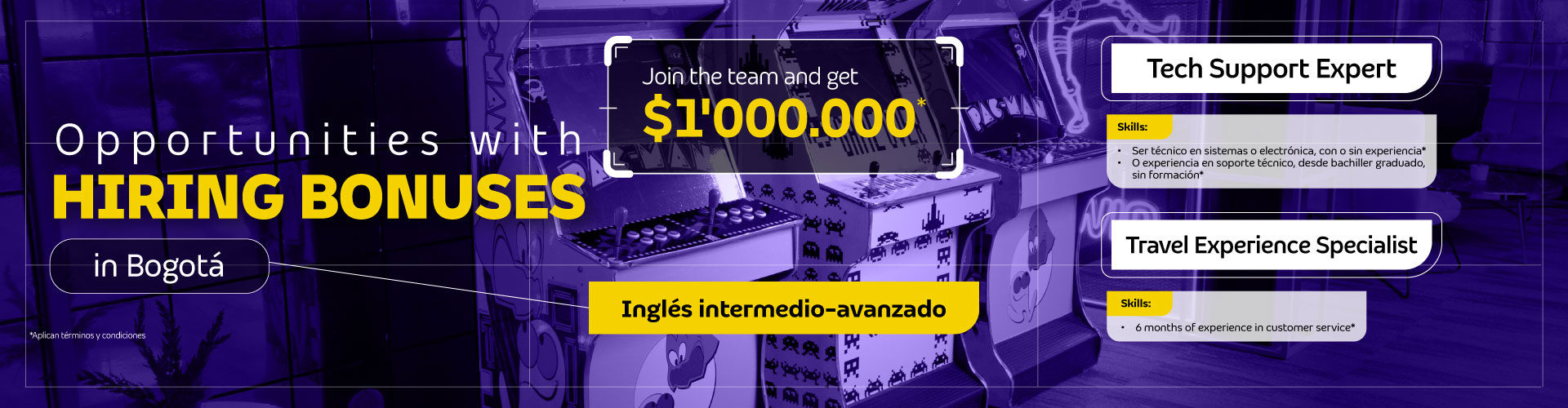 Convocatorias de trabajo con Hiring Bonus en Bogotá