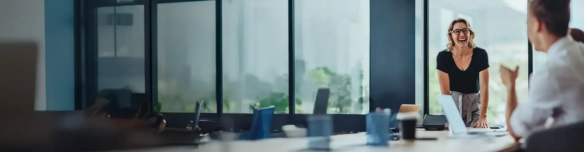 Team members working together