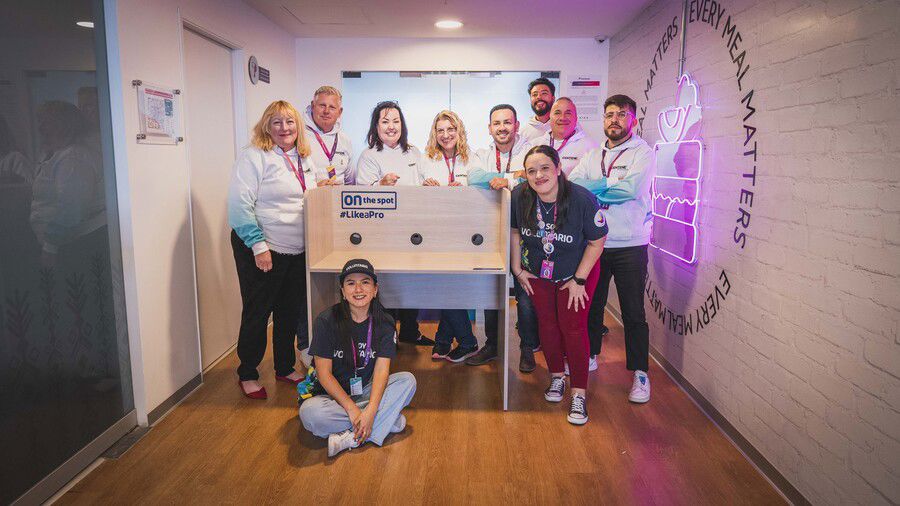 Group of TP employees during a workplace community initiative.