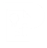 Document with lightbulb and chart icon representing insights and innovation.