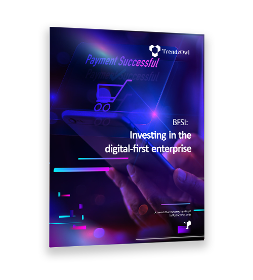BFSI - Investing in the digital-first enterprise white paper mockup. 