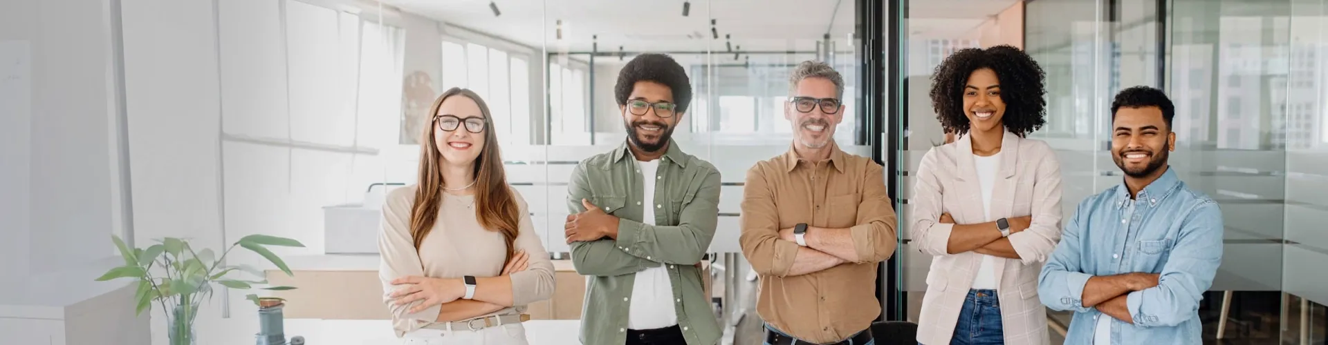 Diverse team members in a company