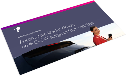 Case Study Automotive leader drives 46% C-SAT surge in four months mock-up. 