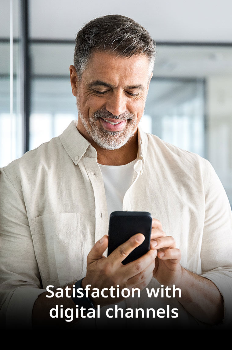 Satisfaction with digital channels Satisfaction with digital channels