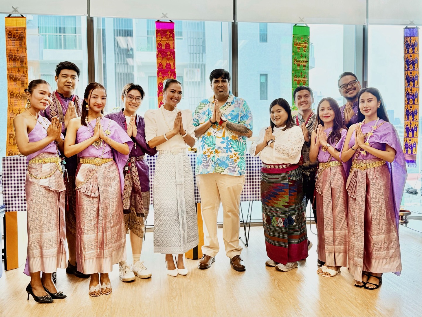 TP employees wearing traditional attire for cultural celebration