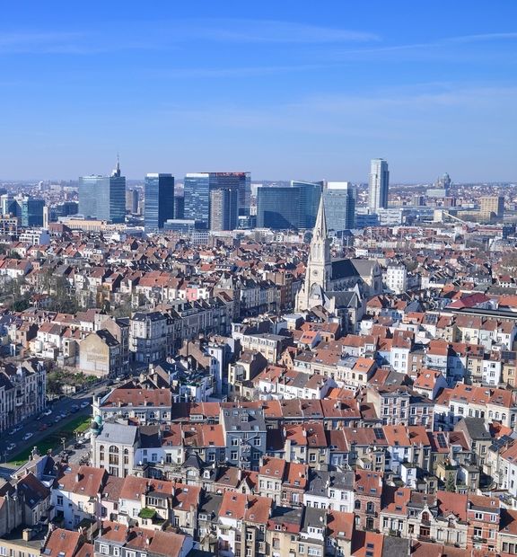 View of the city of Brussels, in Belgium