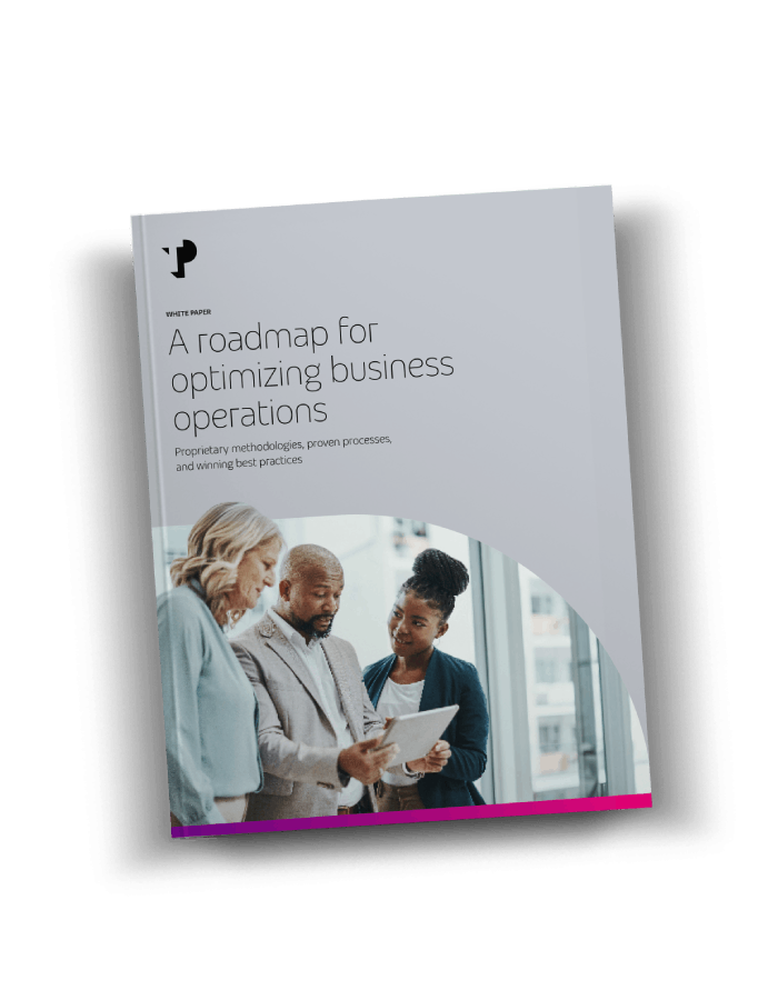 A roadmap for optimizing business operations white paper mocku-up.