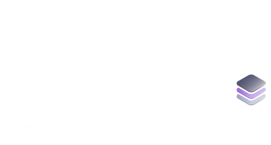 TP.ai FAB Growth white logo.