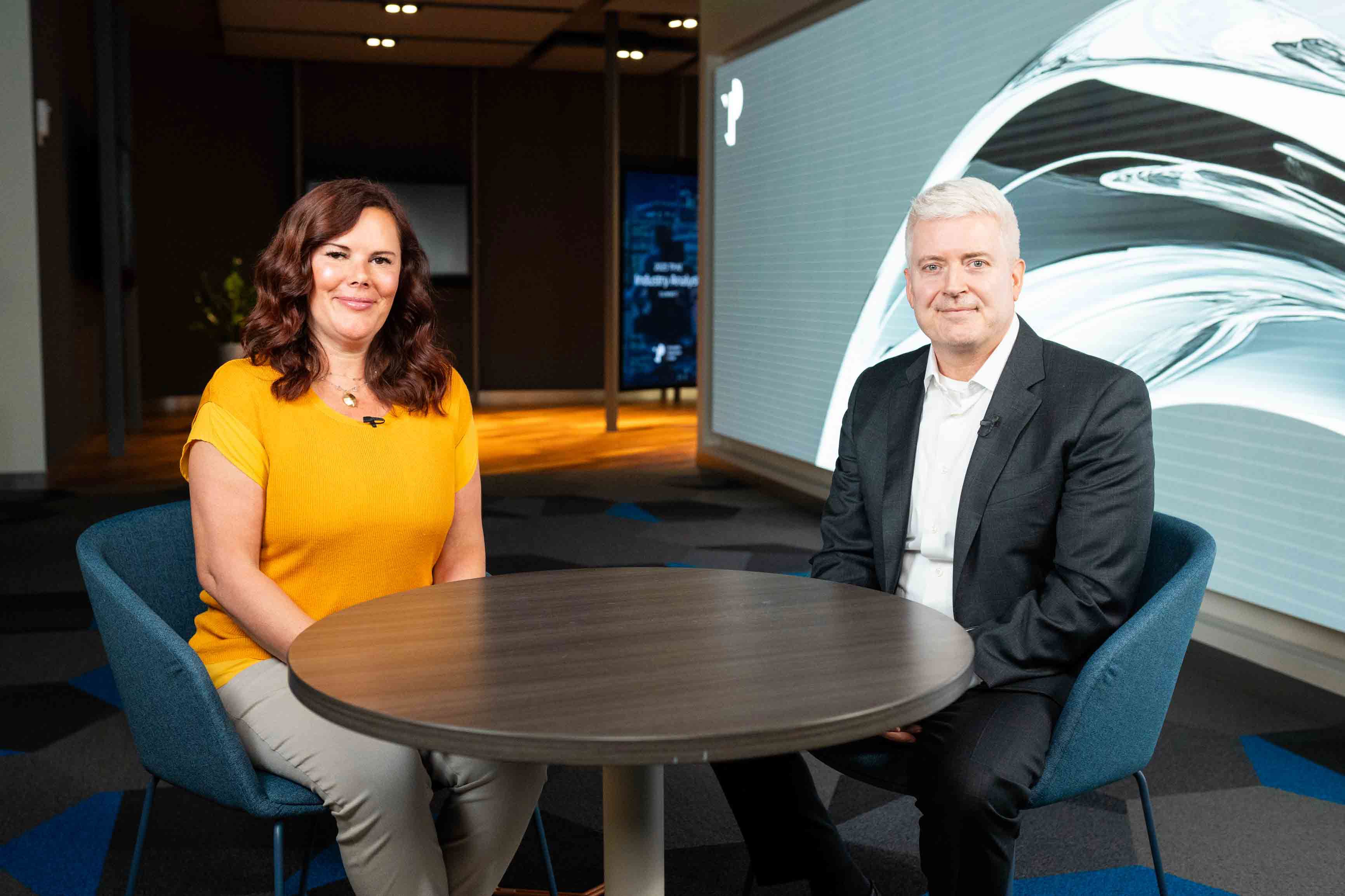 Erin Broecker and Stephen Loynd recording an episode of TP.ai Talks Erin Broecker and Stephen Loynd recording an episode of TP.ai Talks