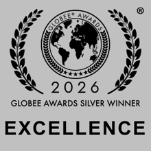 2026 Globee Award for Excellence badge awarded to TP in India.