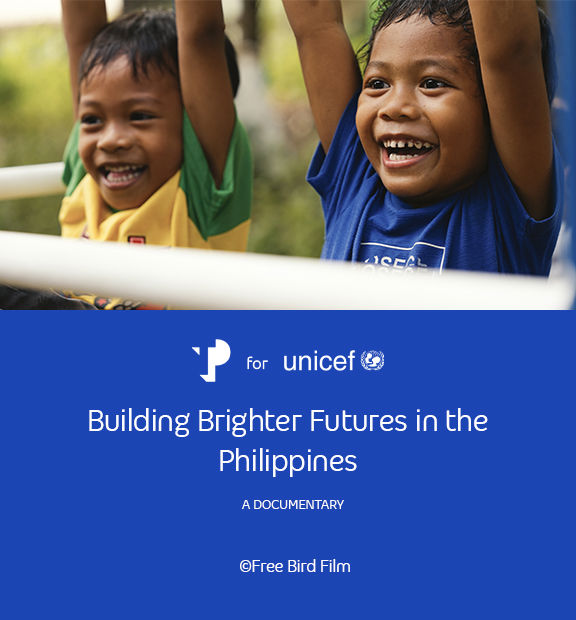 TP for Unicef banner - Building a future in the Philippines