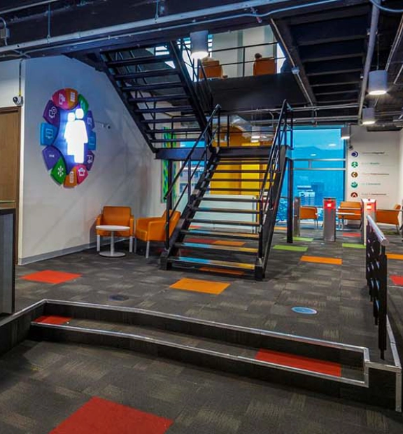 Inspiring workspace at TP in Colombia