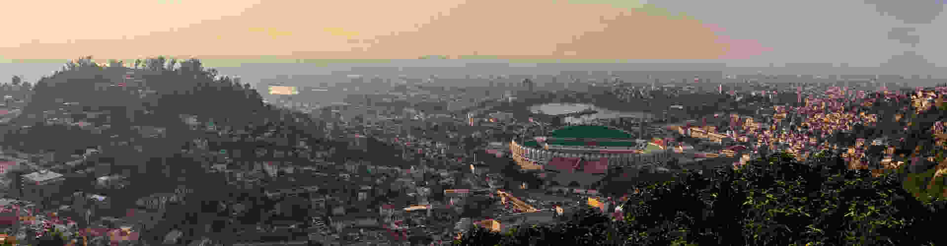 Aerial view from the town of Antananarivo, Madagascar capital city