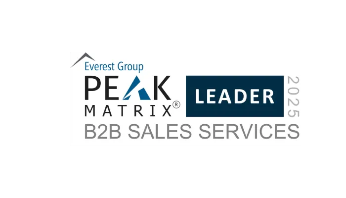 Everest Group PEAK Matrix® for B2B Sales Services 2025 badge.