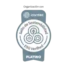 TP in Colombia awarded ICONTEC Platinum Sustainability Seal, badge image.