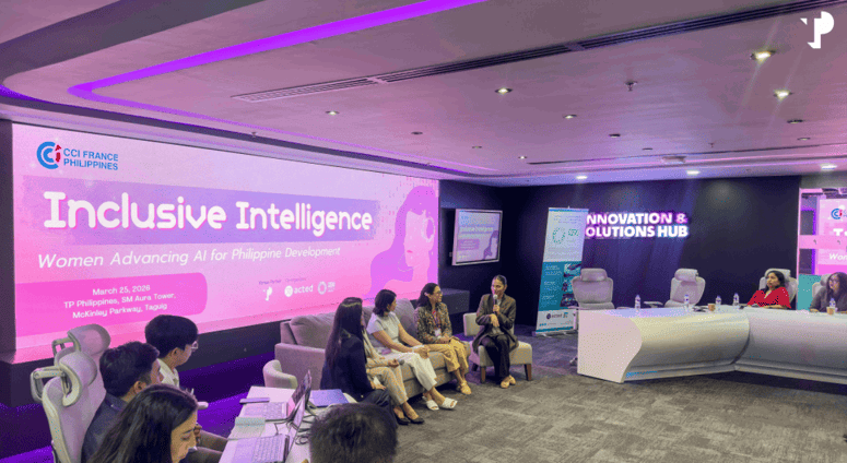 Members of The French Chamber of Commerce in the Philippines and TP in the Philippines during the "Inclusive Intelligence: Women Advancing AI for Philippine Development" event at the TP Innovations & Solutions Hub