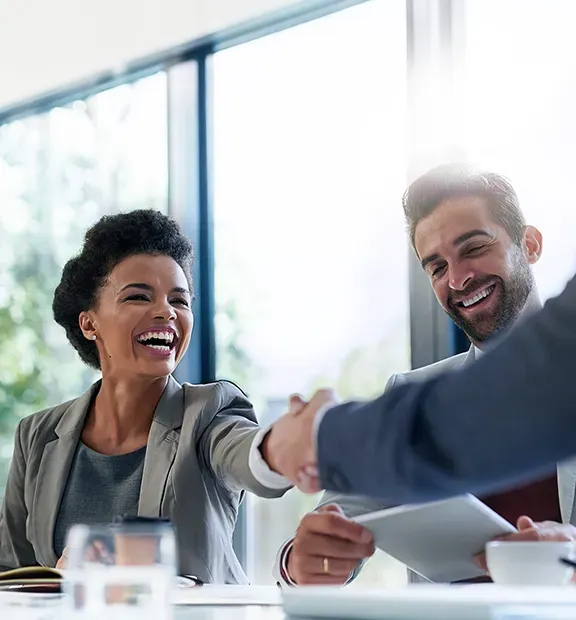 Business people shaking hands.