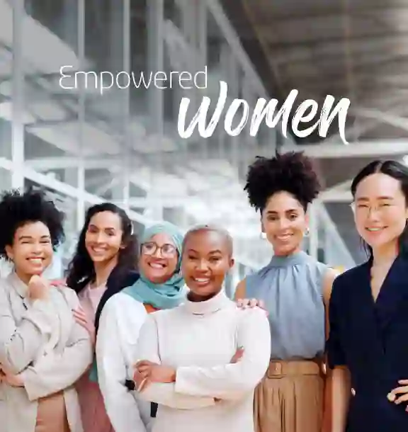Diverse group of business women 