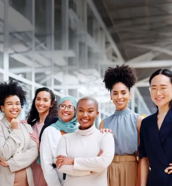 Diverse group of business women 