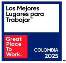TP in Colombia - Best Workplaces 2025 award logo by GPTW.