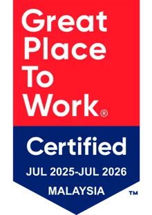 Great Place to Work certified logo in Malaysia, 2025-26